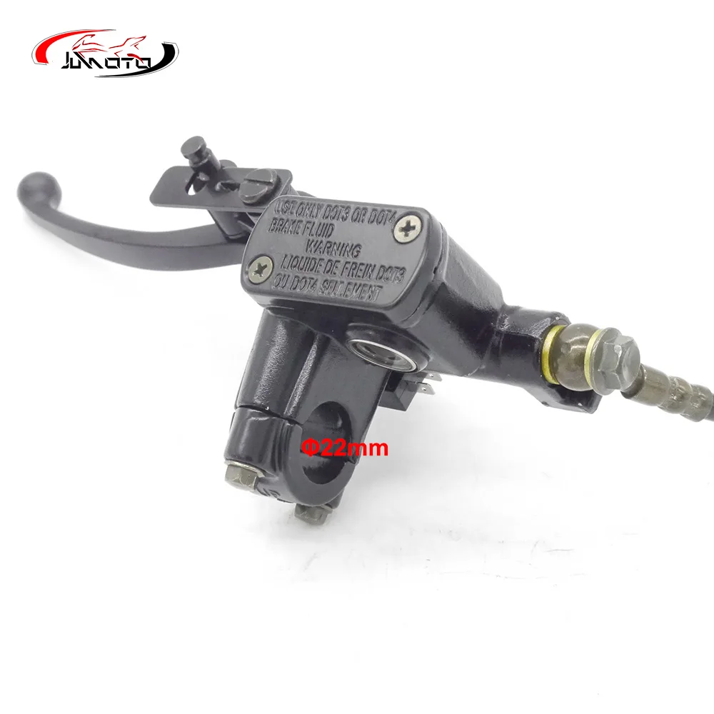 Left Hand Rear Handle Bar 150cm Lever Hydraulic Disc Brake 158mm Disc Fit For ATV Electric Quad Bike Go Kart Buggy Scooter Parts