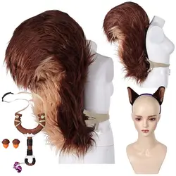 Rivals Doreen Green Squirrel Girl Cosplay Tail Headband Costume Disguise Accessories for Squirrel Girls Roleplay Halloween Prop