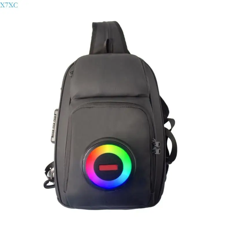 

X7XC Slings Bag with Bluetooths Speaker Crossbody Bag Waterproof Sports Waist Bag Fanny Pack Belt Bag Convertible Backpacks