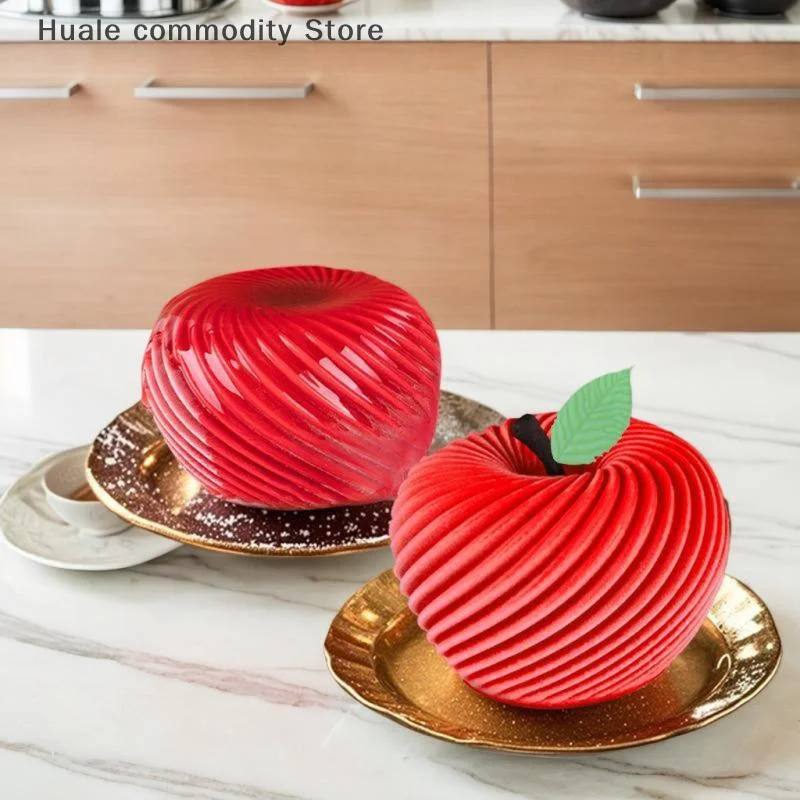 Stampo in silicone per torta mousse di mele a spirale, pasticceria francese, cioccolato, Natale, San Valentino, vacanza