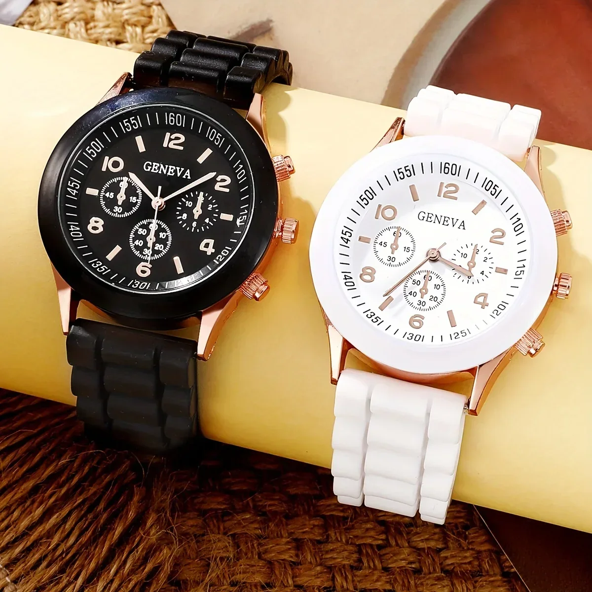 2pcs Minimalist And Fashionable Quartz Watches For Couples