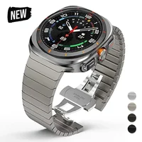 Pulsera de acero inoxidable para Samsung Galaxy Watch Ultra 2025, banda de 47mm, correa de pulsera de Metal de lujo para Galaxy 8/8Classic de 46mm