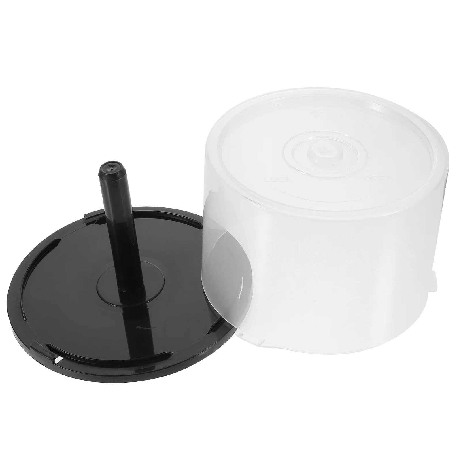 

2 Pcs CD Storage Bin Plastic Holder Container Utensil Bracket Empty Dvd Bucket Travel Vinyl Records