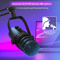 Haomuren Professional Dynamic Microphone,USB XLR Podcast PC Microphone for Recording Streaming Gaming Vocals Laptop Desktop MU7