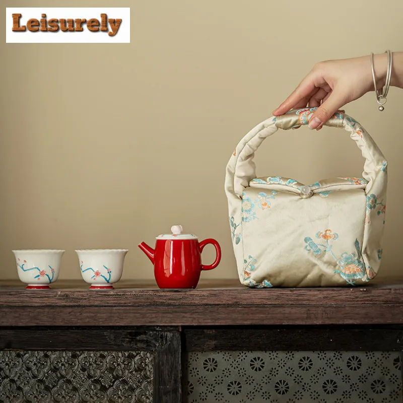 

Ворс для рисования ледяной сливы, дорожный чайный сервиз, комплект, эстетический 1 горшок, 2 чашки, органайзер для заваривания чая, портативная сумка для пикника, украшение, ремесло