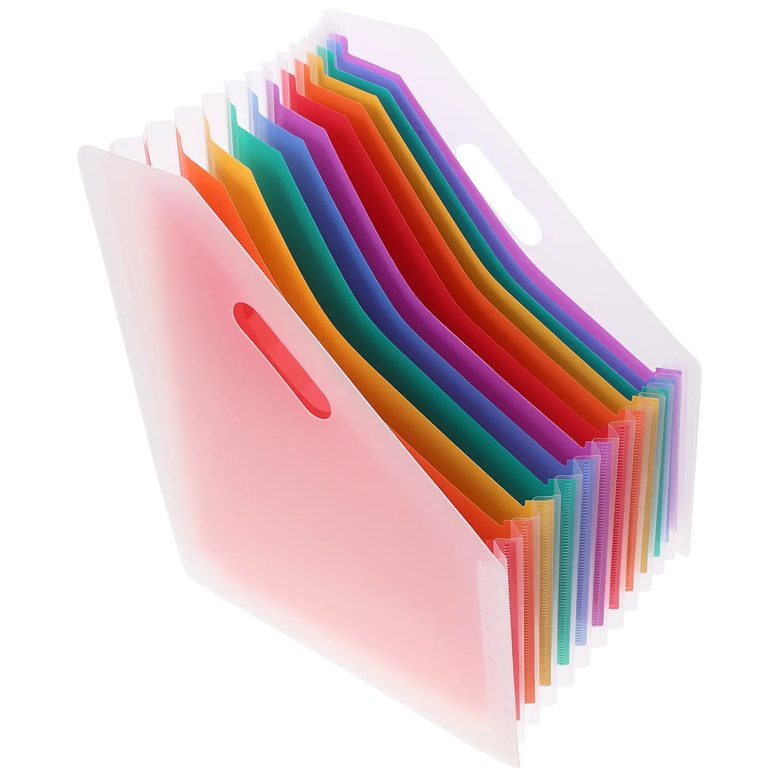 

Vertical Accordion File Organizer Large Capacity Plastic Document Folder with Colorful Inner Pages for Office Home Use
