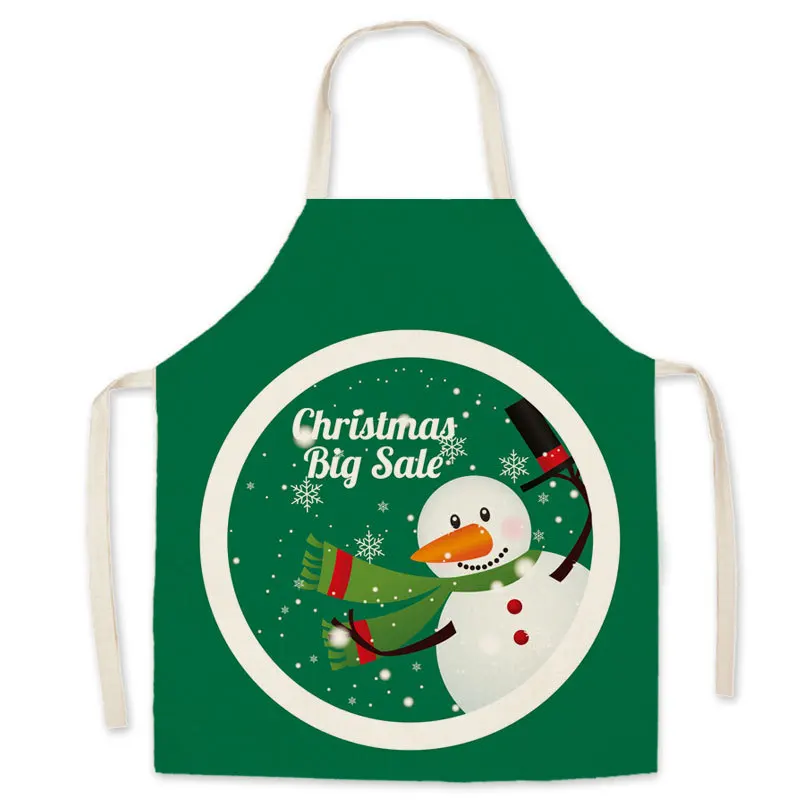 Parent-Child Linen Apron Set, Christmas Dinner, Cooking Clothing Supplies, New Year Gift, Decoration Accessories