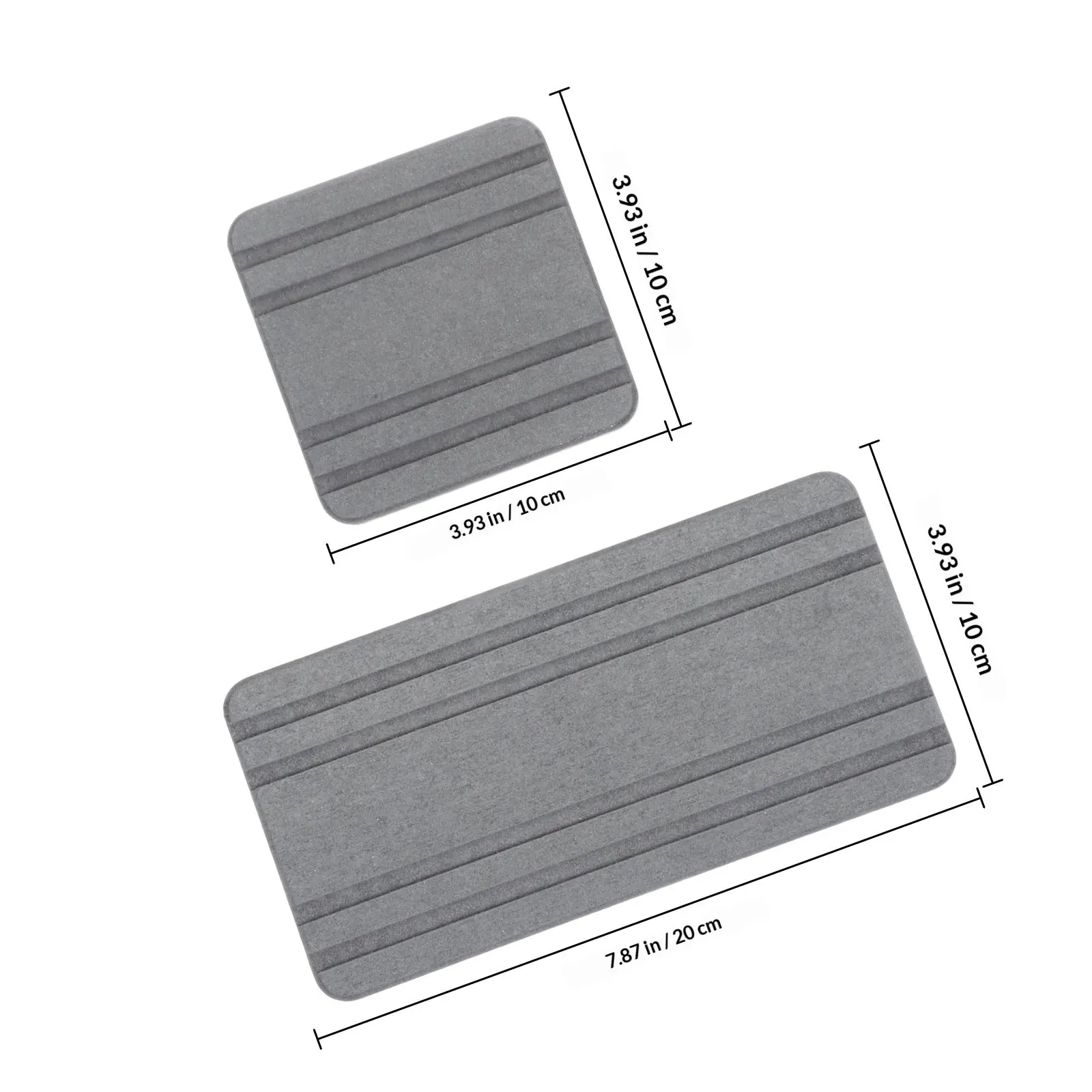 3Pcs Stone Drying Tray Mat Absorbent Fast Dry Kitchen Sink Bathroom Vanity Organizer Tray Soap Dispenser Sponge
