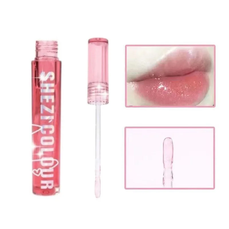 Shezi Color Liquid Lip Gloss Crystal Transparent Diamond Lasting Moisturizing Hydrating Nourishing Glass Lips Shiny Lip Gloss