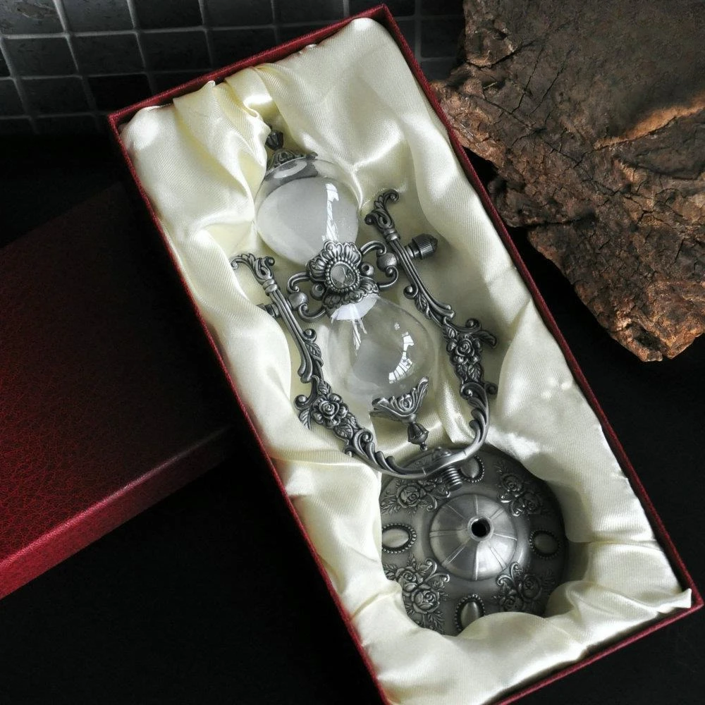 Creative Hourglass Minute Timer Metal Gift Home Decoration Crafts Ornament Unique Meaning Gift