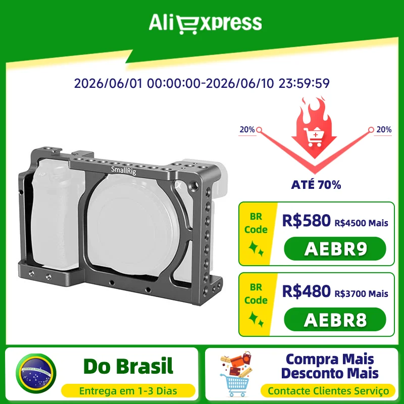 Smallrig equipamento de gaiola de câmera para sony a6500 gaiola para sony a6300 a6000 a6500 ILCE-6000 Nex-7 câmera com furos de rosca de montagem em sapata 1661