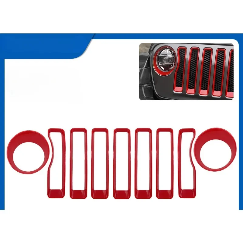 

Car Modification Parts for 18-23JL Jeep Wrangler Headlight Ring Medium Mesh Decoration Kit