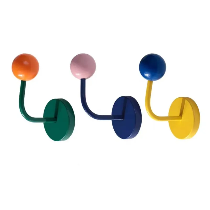 Colorful Magnetic Hooks Strong No-punch Bathroom Kitchen No-trace Suction Iron Magnetic Sticky Hooks Behind The Door Bag Hooks