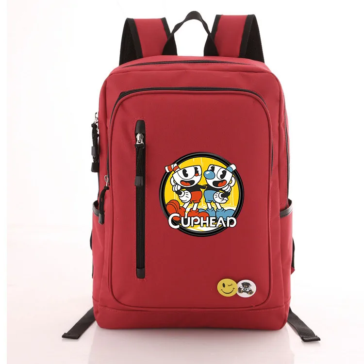 Cuphead Game Mugman School Bags For Teenager Laptop Backpack Boys Girls Student Casual Book Bag Daypack Mochila Travel Bag