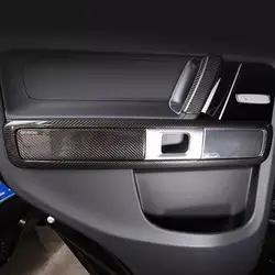 For Mercedes Benz G Class W463 G500 G63 2019-2022 ABS Carbon Fiber Style Car Accessories Door Handle Frame Sticker Decoration