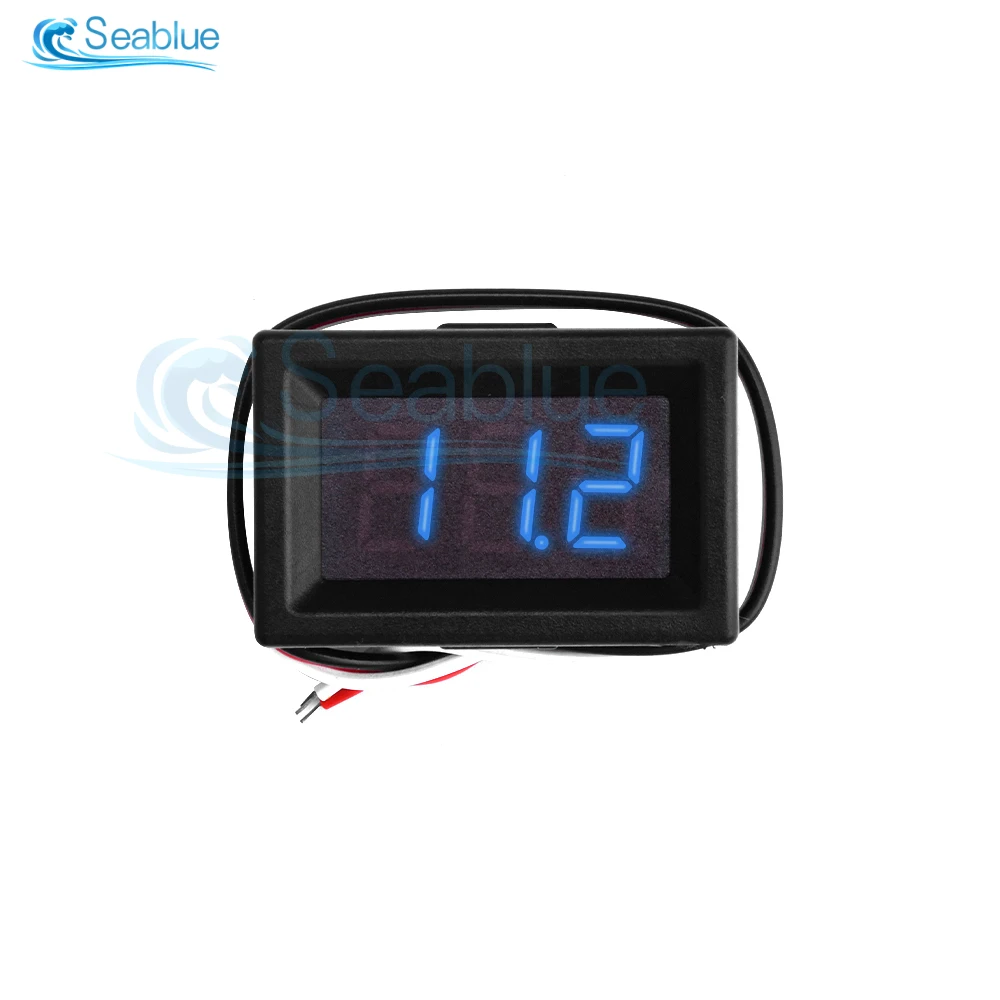 0.36 Inch DC LED Digital Voltmeter DC 0-30V Voltage Meter Auto Car Mobile Power Voltage Tester Detector 12V Red Green Blue