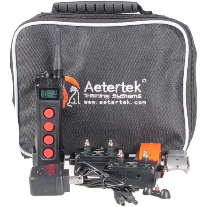 AT-919C Super Two Pet Dog Electronic Shock Collar Training System for Dogs 1000M Remote Range Waterproof Rechargeable Collars