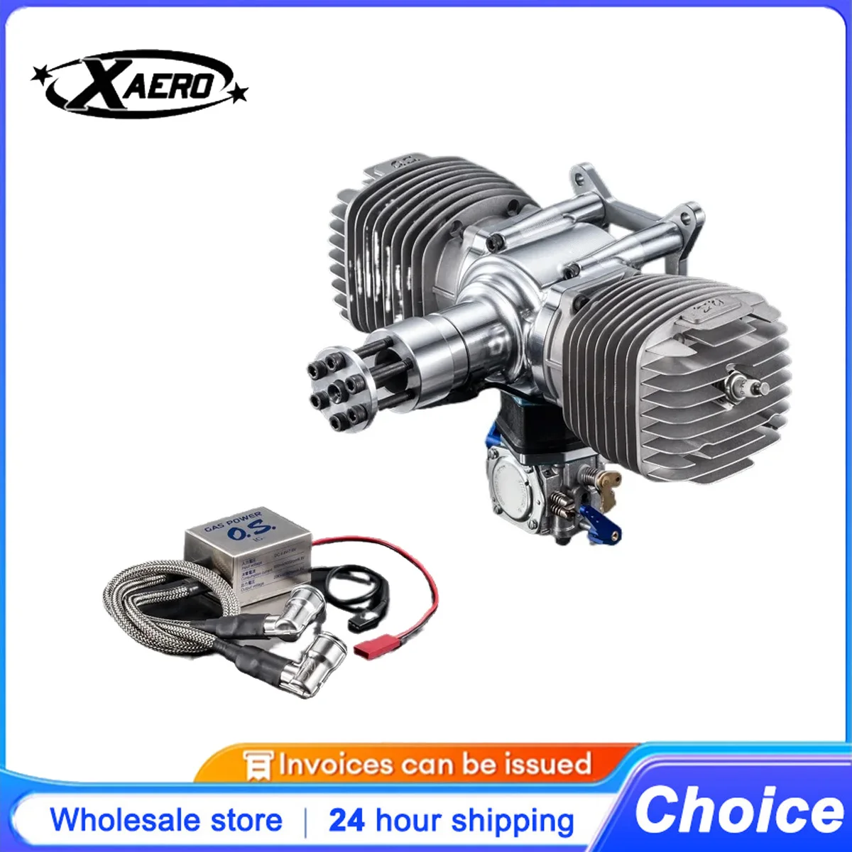 OS GT120T 120cc 2-Stroke Twin Gas Engine, Ultimate Power for Competition Scale