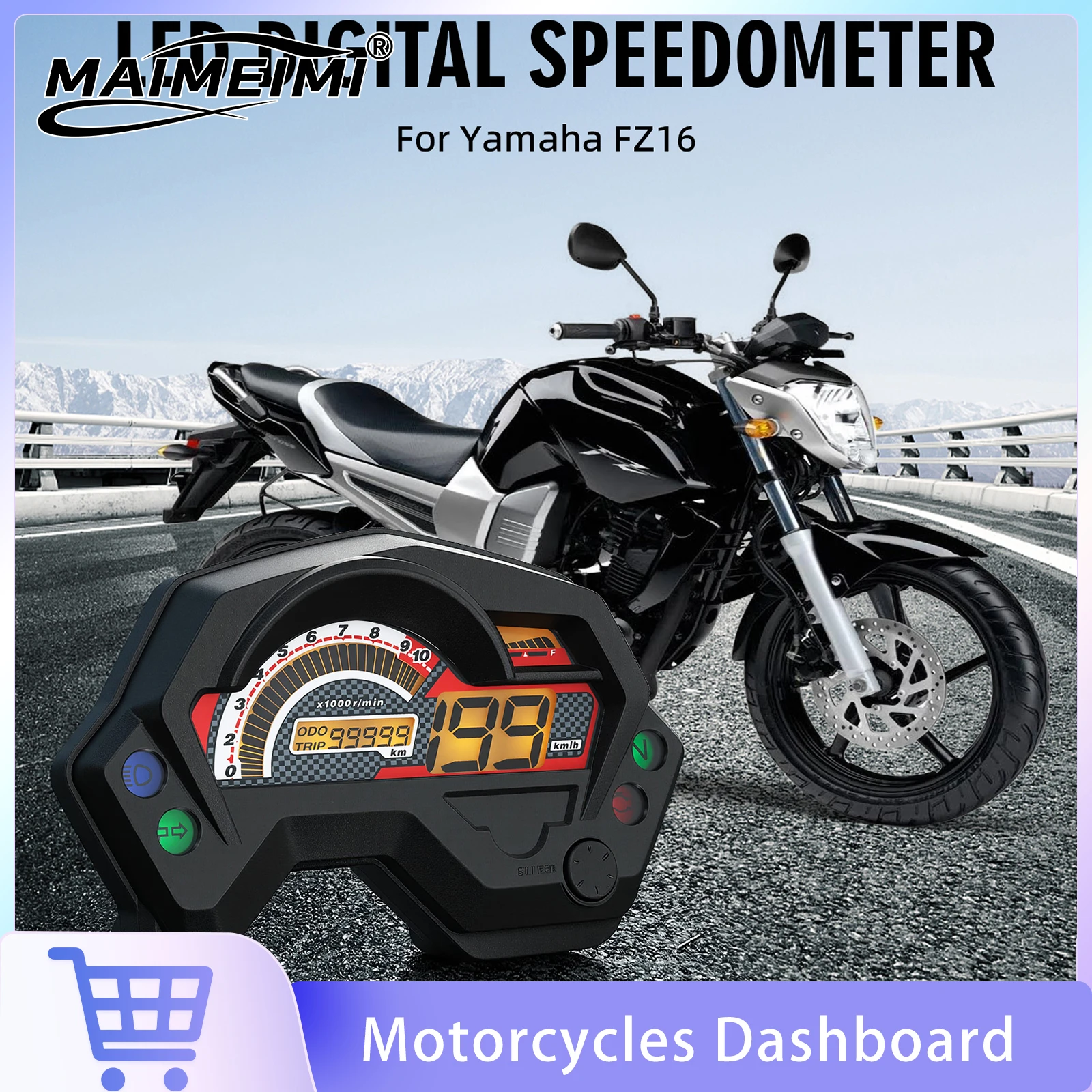 Digital Motor Speedometer Assembly Meter Motorcycle Tachometer Dashboard Fuel Gauge Odometer For Yamaha FZ S/FZ16/Fz V1/Fazer