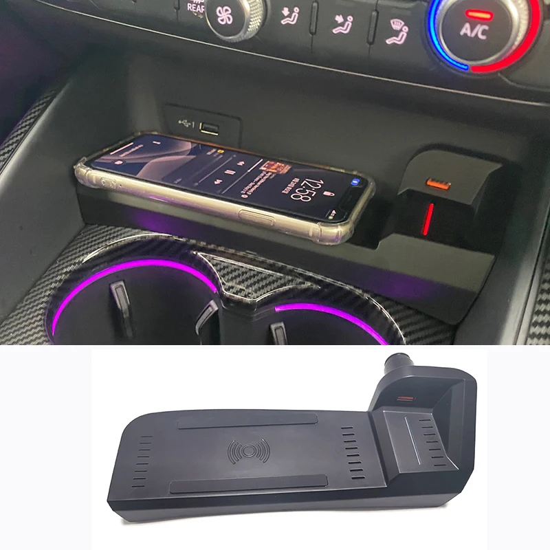 15W Car wireless charging phone charger fast charger charging pad plate charging holder for Audi A3 8V S3 2014-2020 accessories