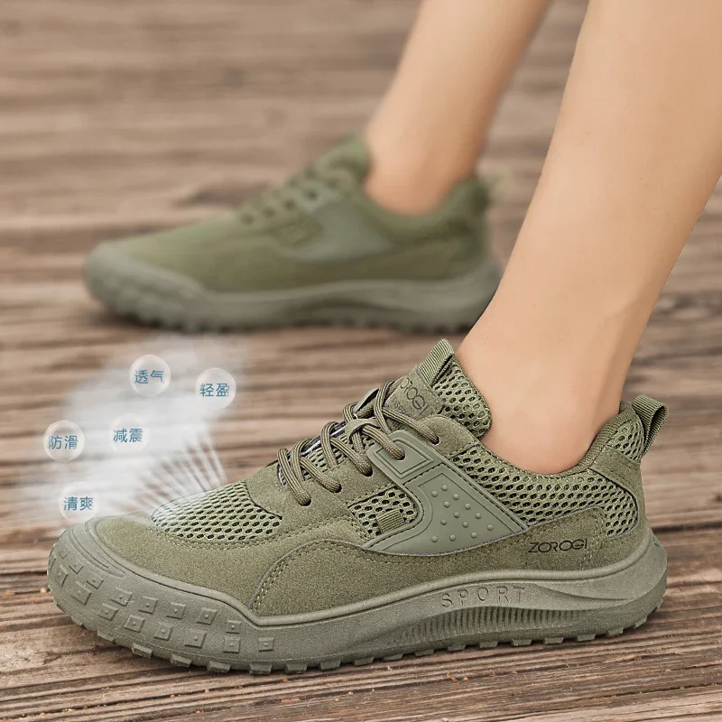 Trendy Men's Casual Shoes Mesh Breathable and Wear-resistant Men's Sports Shoes Outdoor Low-top Anti-slip Labor Protection Shoes