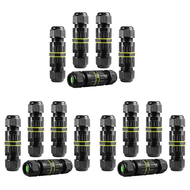 

Водонепроницаемая 2-контактная 3-жильная соединительная коробка ABJN-15Pc IP68, электрический кабельный соединитель M16 (диапазон проводов 3.5-10 мм), для ремонта кабелей