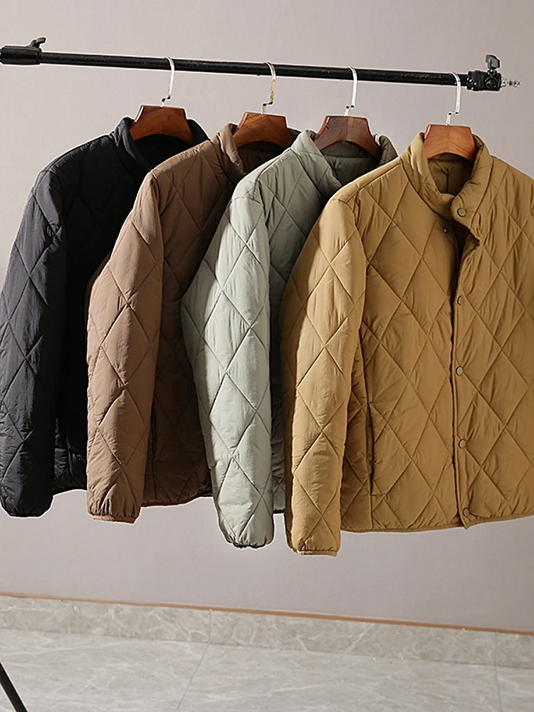 

Мужская повседневная стеганая куртка Mountain Series свободного кроя из хлопка, ветрозащитная, водоотталкивающая, с воротником-стойкой, осенне-зимнее пальто