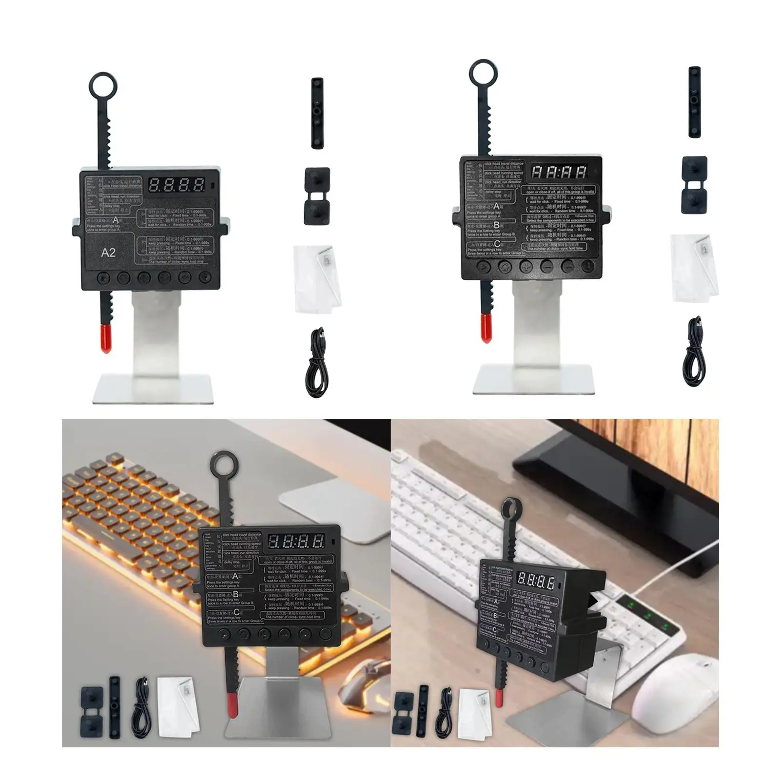 Physical Click Auto Keyboard Clicker Adjustable Speed Professional High Reliability Game Hang up Assistance Auto Clicking Tool