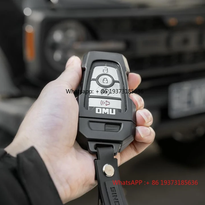 OMU Key Case for Bronco Black Aluminum & Carbon Fiber Key Cover Car Protection Key Shell From Maiker Off Road