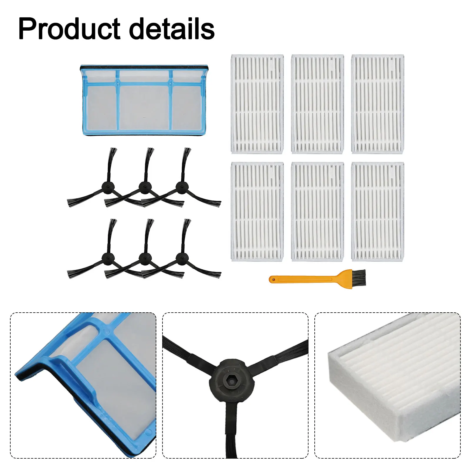 Detachable Filter Side Brushes Set Household Cleaning Tools For Ilife for v3 V3S V5 V5s for Pro Robotic Vacuum Cleaner Parts