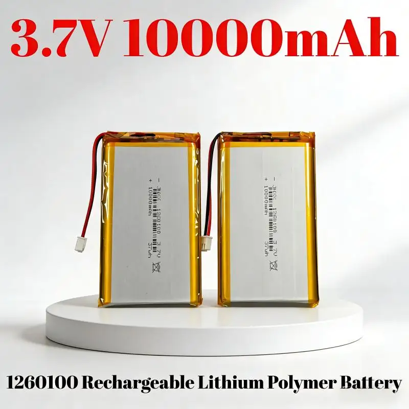 Batterie rechargeable au lithium polymère Li-Po Li-Ion 1260100 3.7V 10000mAh, cellules Lipo pour électrographe, PDA, haut-parleur portable, jouets