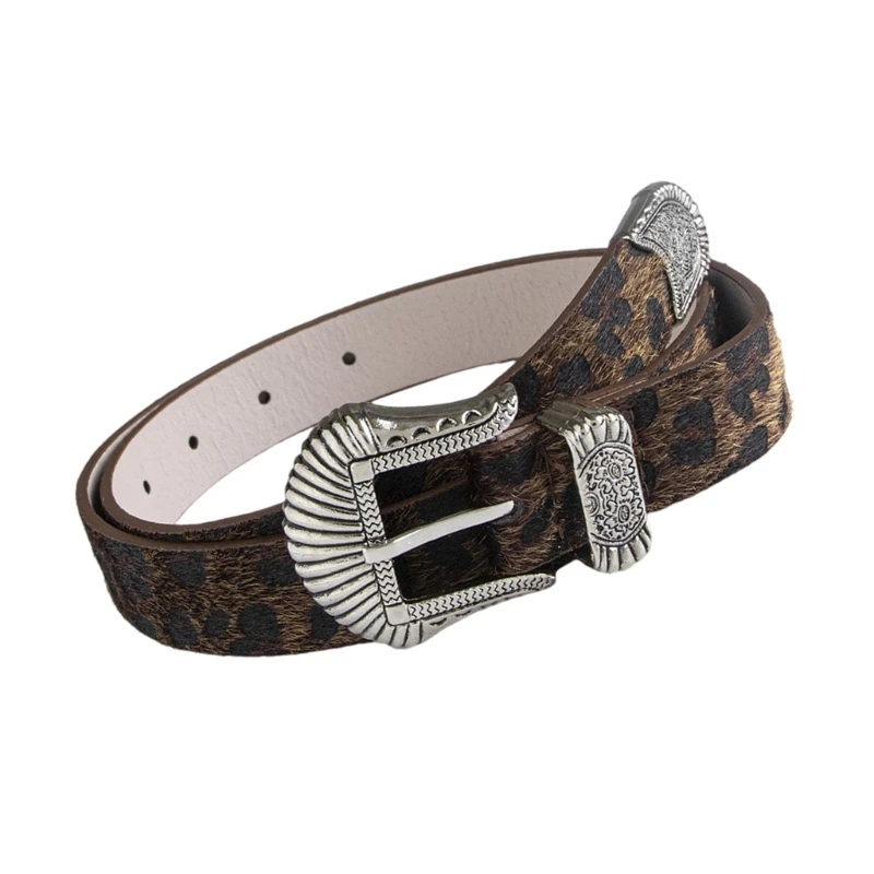 652f cintura a cintura a elegante cintura stampa leopardata cowgirl cinghia classica