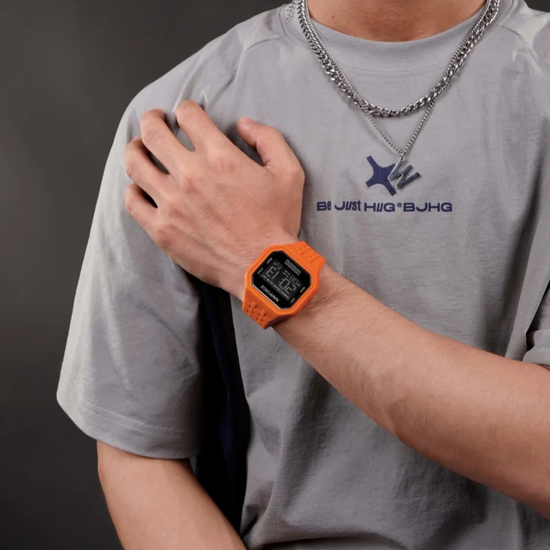 네비포스 7116 패션 남성 전자 시계 캘린더 50m 방수 스포츠 캐주얼 LCD 디지털 시계 남성용 reloj hombre