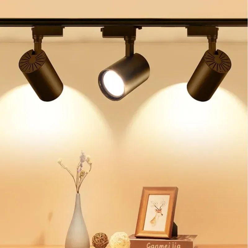

COB 12W 20W 30W Led Track light aluminum Ceiling Rail Track lighting Spot Rail Spotlights Replace Halogen Lamps AC220V