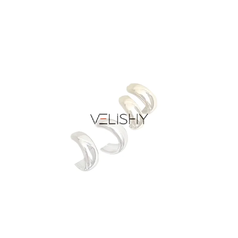 Pair Gold Silver Color C-Shaped No Piercing Ear Cuffs For Women Fashion Simple Ins Style Earrings Jewelry Accessories Gifts 1