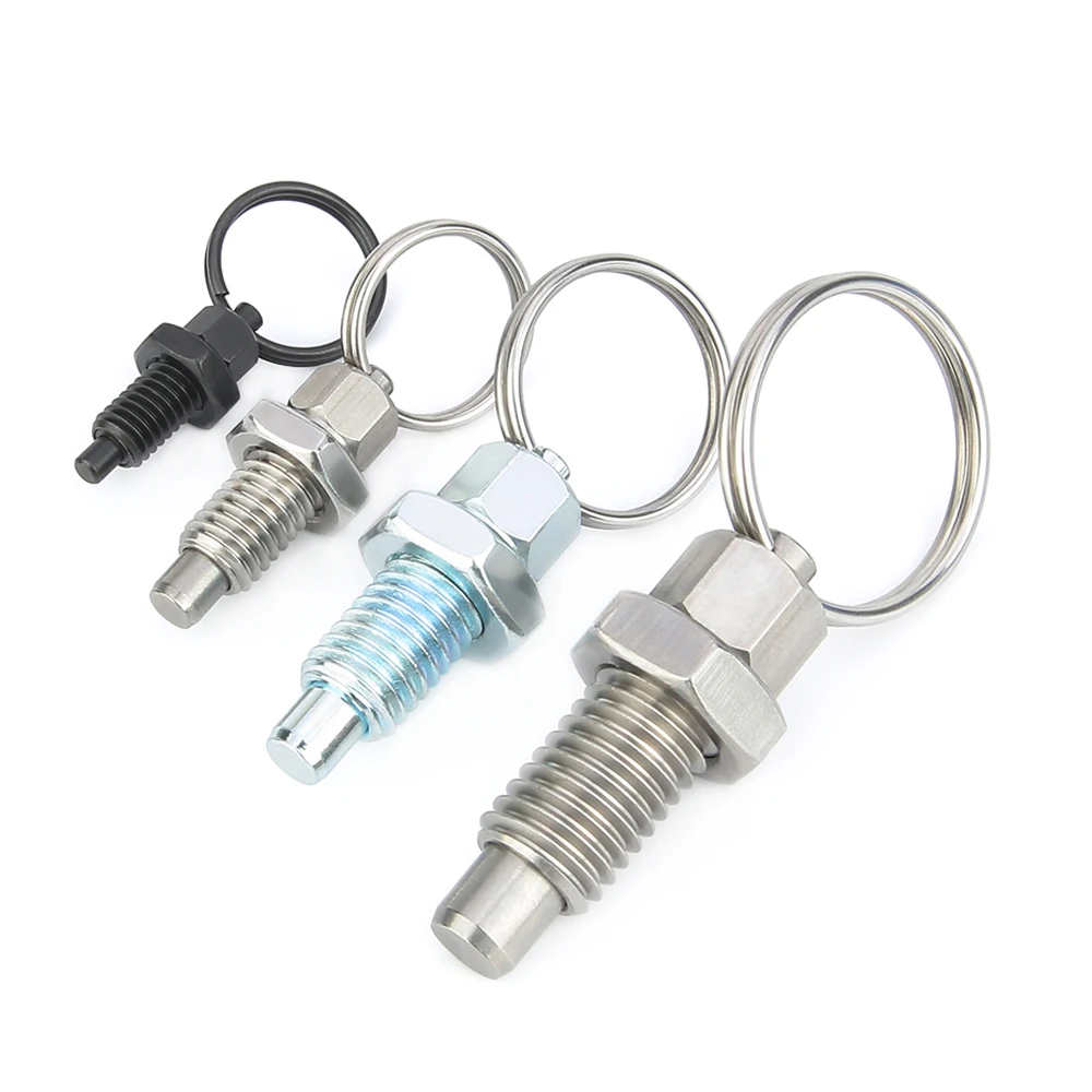 Stainless Steel Spring Retractable Index Plungers Pull Ring Indexing Plunger