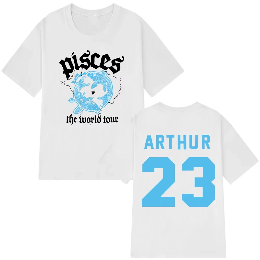 

James Arthur 23 The Pisces World Tour Merch T-shirt Men Women Fashion Short Sleeve Hip-hop Casual T-shirt 100_ Cotton T-shirts