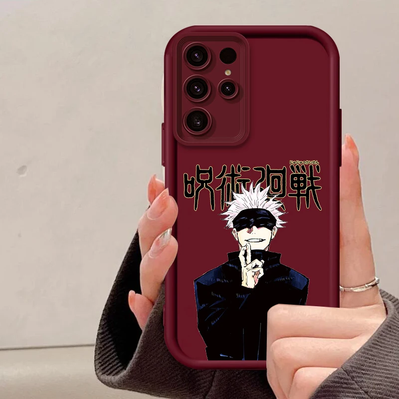 Anime Jujutsu Kaisen For Samsung Note 20 S24 S23 S22 S21 S20 Ultra Plus FE A25 A23 A22 A15 A31 5G Eye Ladder Funda Phone Case