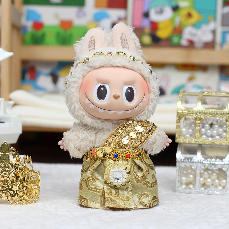 

17cm Cartoon Cloth For Labubu Clothes Thai Clothes Vinyl Doll Pendant Figure Diy Clothing Set Kids Toys Labubu Accessories Suit