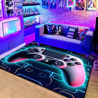 VIKAMA3D Game Console Carpet, Video Game Controller, e-Sports Room Decoration Floor Mat, Cool Living Room Rug, Home Decoration