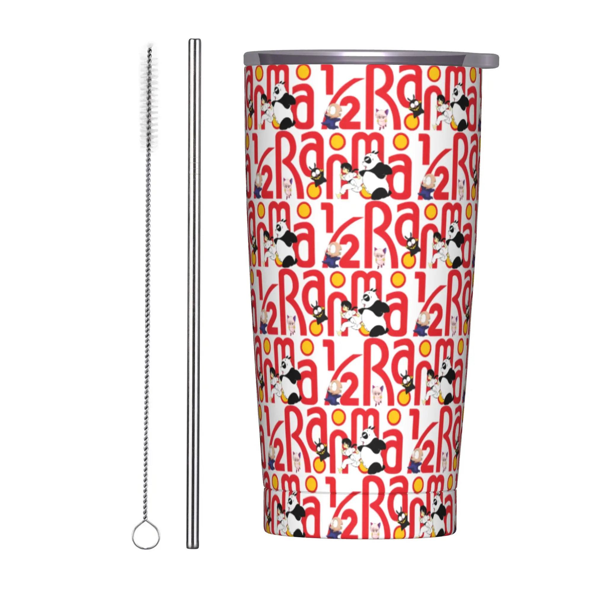 

Ranma Saotom Anime Insulated Tumbler with Straws Lid Vacuum Coffee Mugs Outdoor Portable Hot Cold Drinks Cups, 20oz