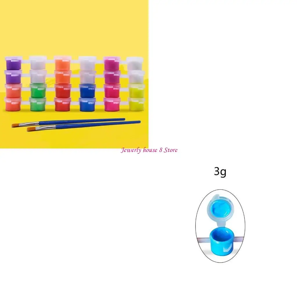 

6 Pcs/Set Glow Paint 6 Colors Long-Lasting Liquid Paint for Children