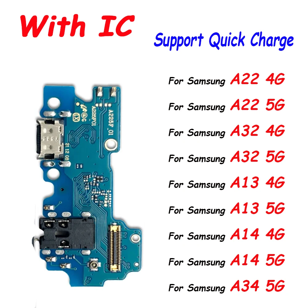 

5Pcs，USB Dock Connector Charging Port Flex Cable For Samsung A22 A32 A42 4G 5G A225F A226 A325F Charger Board With Mic Module