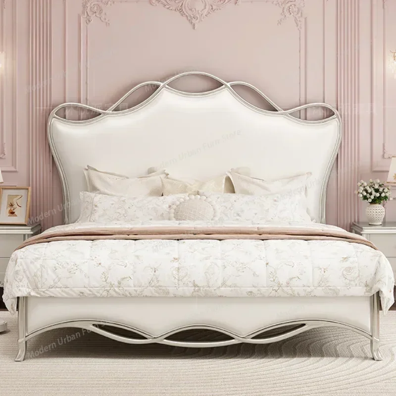 Entertainment Wood Luxury Double Bed Modern Pretty Princess Comferter King Bed Comferter Collectione Muebles Home Furniture