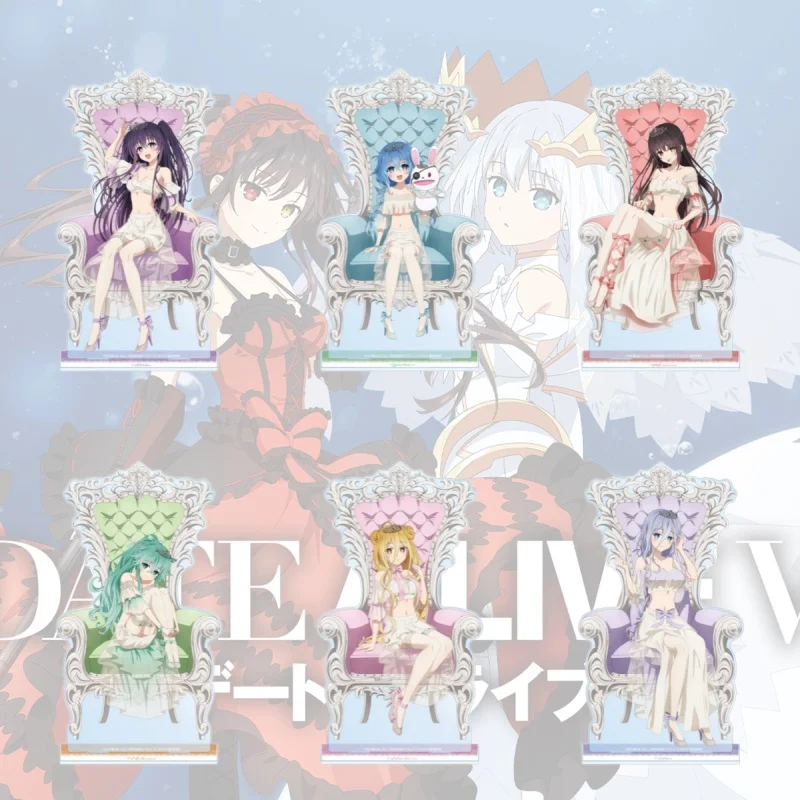 DATE A LIVE Anime Acrylic Figure Stand Tohka Yatogami/Kurumi Tokisaki/Origami Tobiichi Stand Cosplay Prop Decor Keychain Gifts