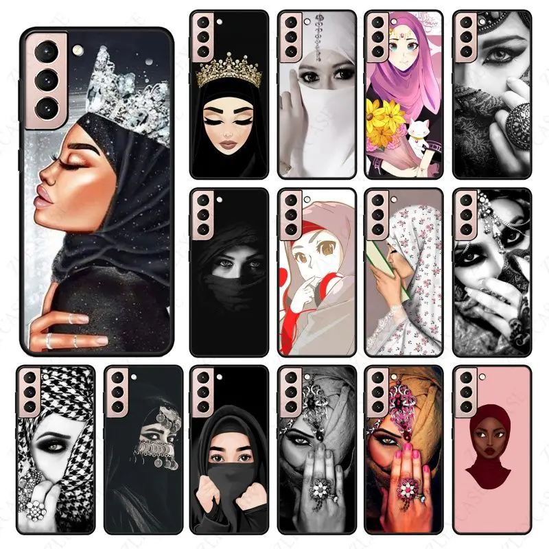 Hijab Face Muslim Islamic Gril Eyes Phone Cover For samsung Galaxy S24 ULTRA S23 S21 S20fe S20ULTRA S21Fe S22PLUS S23ULTRA case