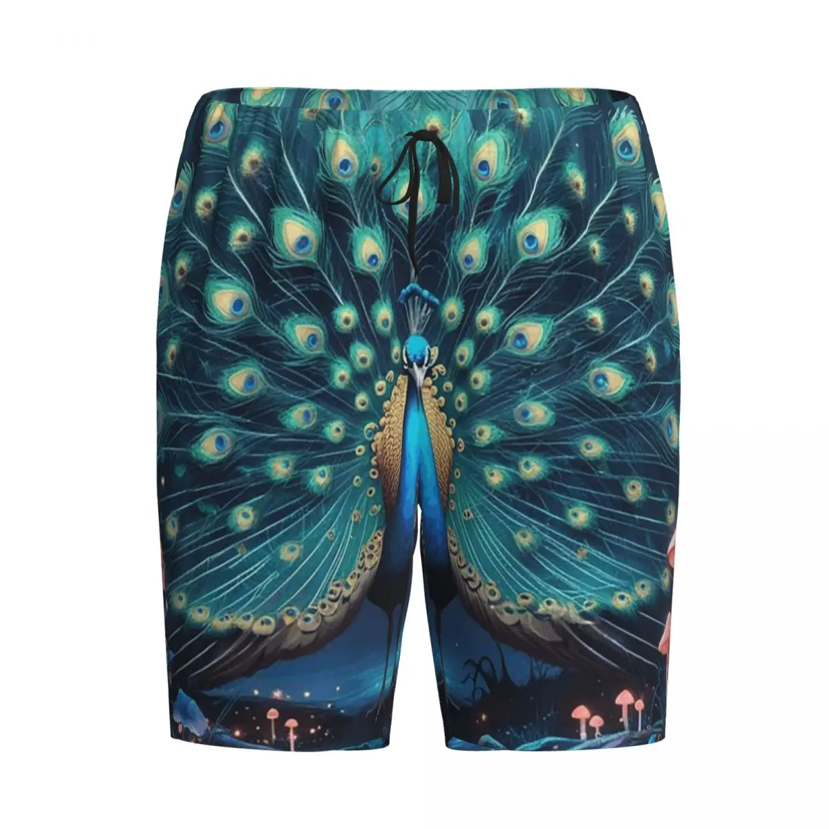 

Custom Mesmerising Peacock Feathers Shorts Sleeping Pants Men Pajama Pants Lounge Sleep Sleepwear Bottoms