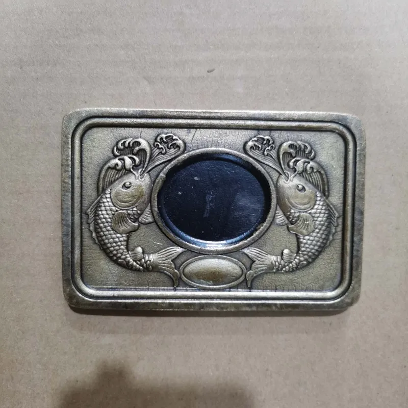 Pisces paperweight and inkstone, antique- copper craft, Chinese-style classic study room decoration, metal