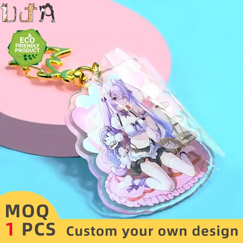 UJA CNC Diamond Cut Sublimation Keychain Acrylic Photo Frame Blank Blanks Soccer Logo Toys Clear Charms