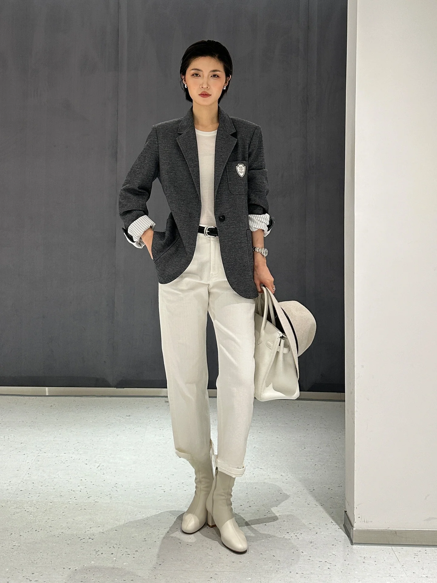 

Экологичные 3D индивидуальные утягивающие джинсы из девяти предметов с каменной талией, женские прямые джинсы Sli, винтажные джинсы